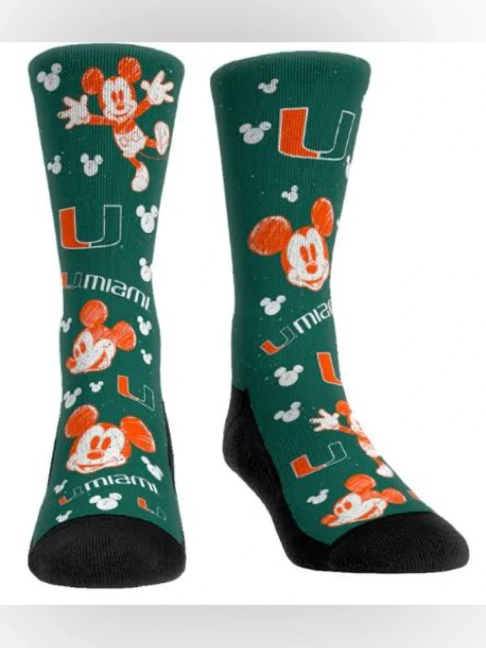 Miami Hurricanes - Disney Mickey Stretch Socks Sz. L/XL